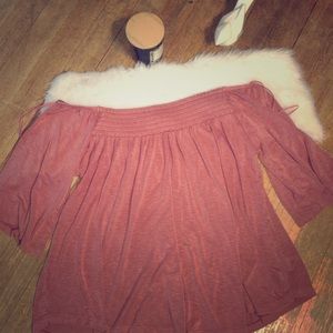 Cute cream pink color slightly cropped top